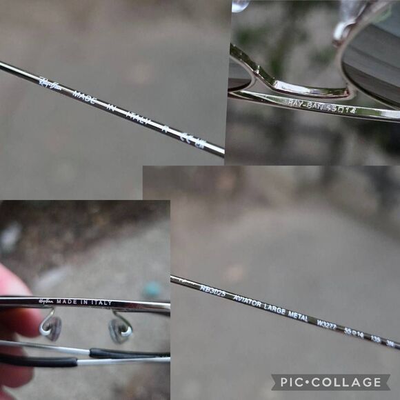 Ray-Ban Aviator Silver Mirrored Lenses and Metal Frame RB3025 Sunglasses. 55 21 - Picture 6 of 7